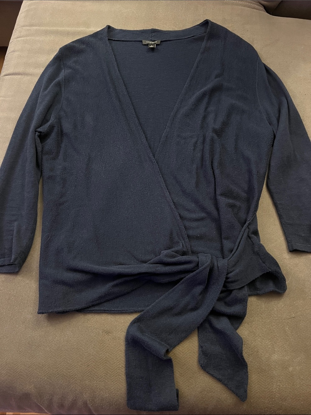 Ann Taylor navy wrap sweater